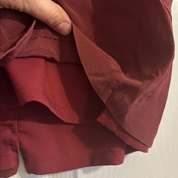 Madewell Silk Camisole Style Spaghetti Strap Tank Burgundy - Picture 5 of 6